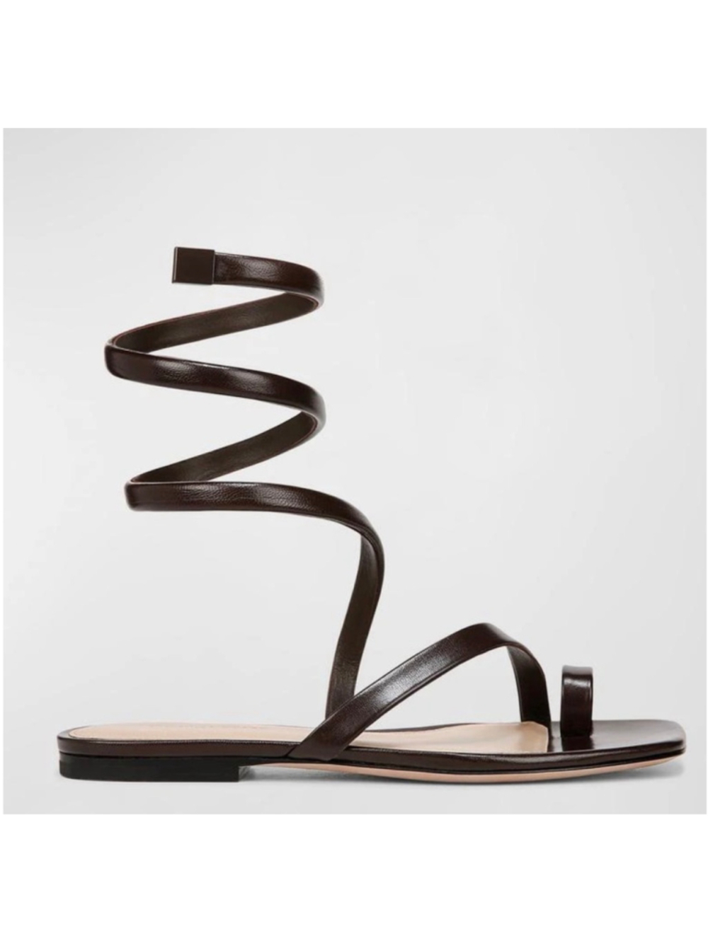 New Veronica Beard Allura Brown Leather Gladiator Sandals 7 - Picture 4 of 7